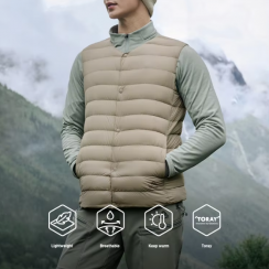 Mens Casual Outdoor 800 Filling Lightweight Warm Mountaineering Windproof Ribs Down Jacket