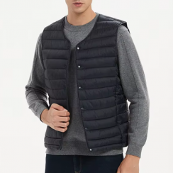 Lightweight Warm Button Mens Puffer Down Vest